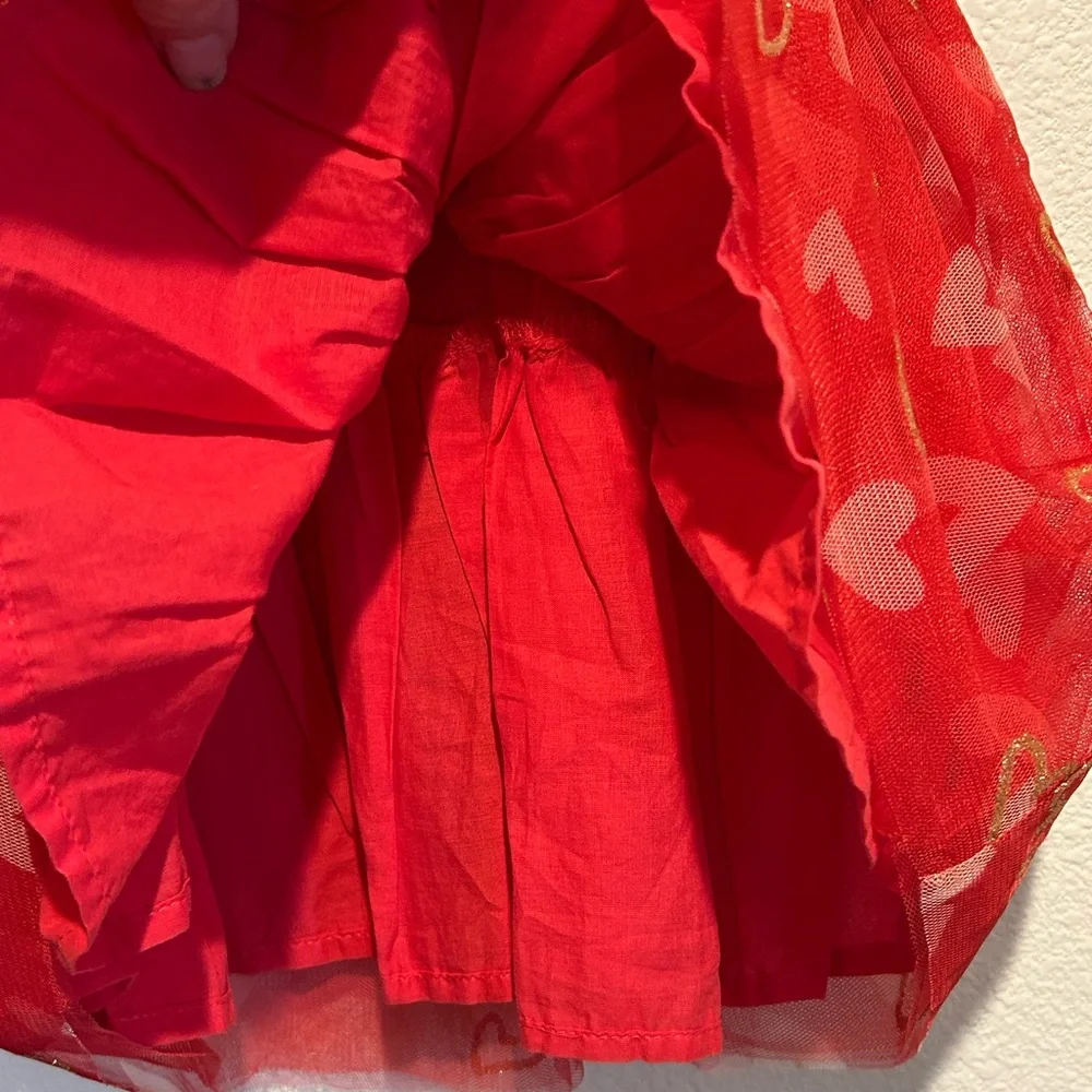 Isaac Mizrahi Red and Gold Heart Kids Dress